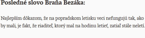 Z letiska by sa malo lietať...